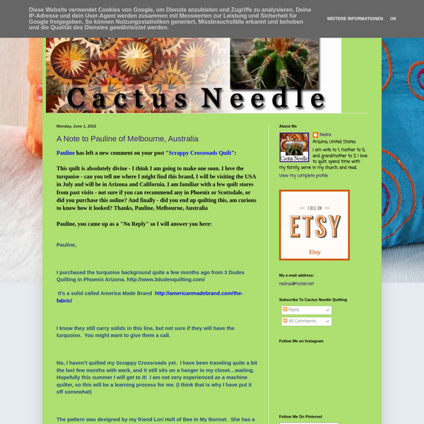 Cactus Needle Quilts - Nedra Sorensen screenshot