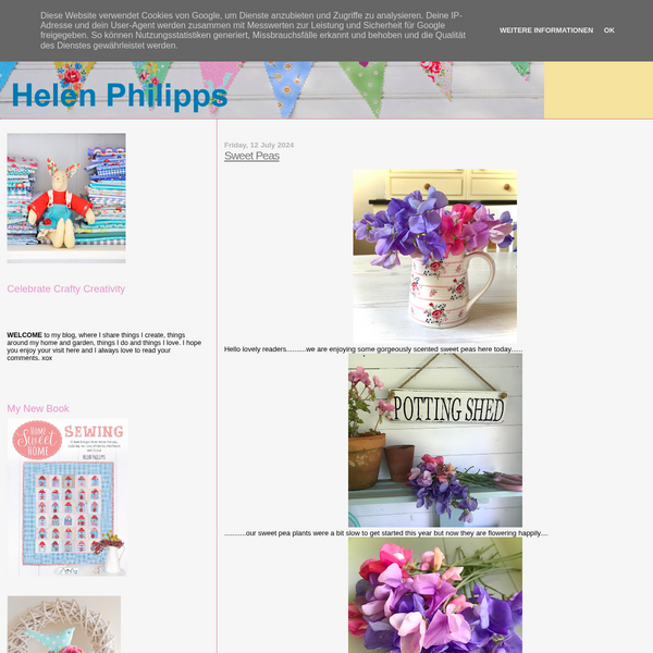 Helen Philipps - quilting blog screenshot