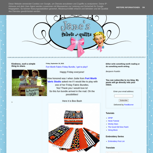 Jane's Fabrics and Quilts screenshot