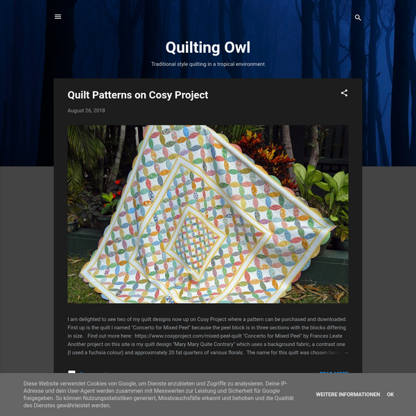 Quilting Owl - Frances Leate screenshot