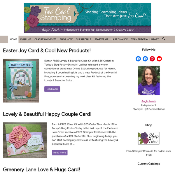 Too Cool Stamping - Angie Leach screenshot