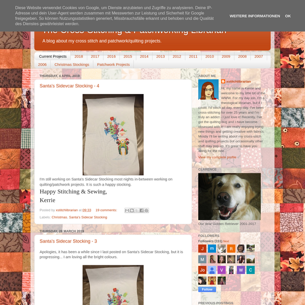 The Cross-Stitching & Patchworking Librarian screenshot